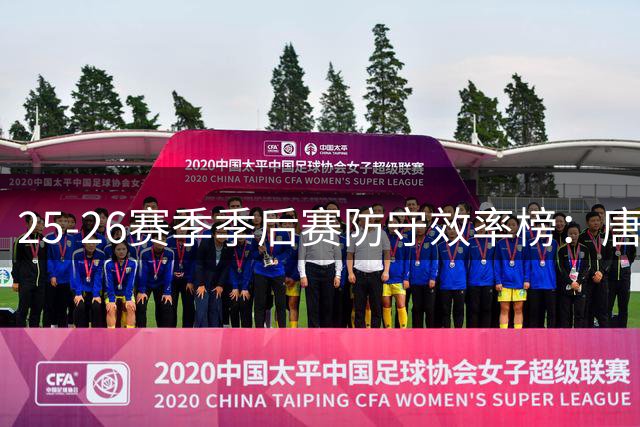 25-26赛季季后赛防守效率榜：唐斯登顶
